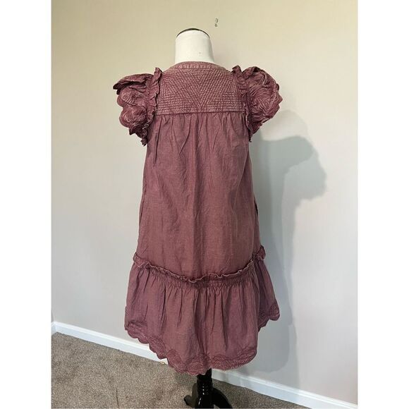 Sea NY Heart Quilt Petal Sleeve Tiered Dress size S - Picture 9 of 15